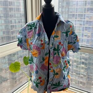 Beginning Boutique Multicolor Patterned Shirt